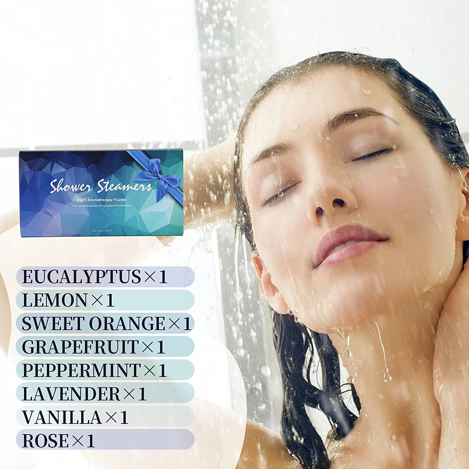 Aixin Private Label Natural Pure Essential Oil Perfumed Relaxing Aromatherapy Organic Shower Steamer Tablets Set Bath Tablets