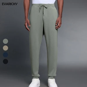 Evaricky Men's Athletic Street Wear Workout Gym Joggers Casual Sweatpants Elastic Waist Breathable Four-Way Stretch Side Pockets