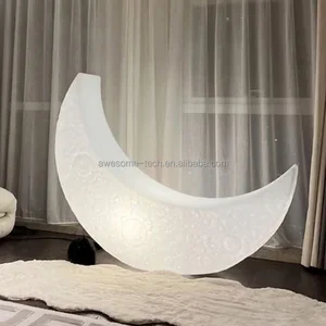 Modern Halfmoon LED-Lit Chaise Lounge Soft Weatherproof Hanging Swing for Indoor/Outdoor for Bedroom Dining Villa Factory Direct