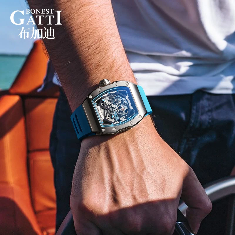 BONEST GATTI 2021 New Hot Sale Luxury Fashion Men Watch Automatic Mechanical Watch