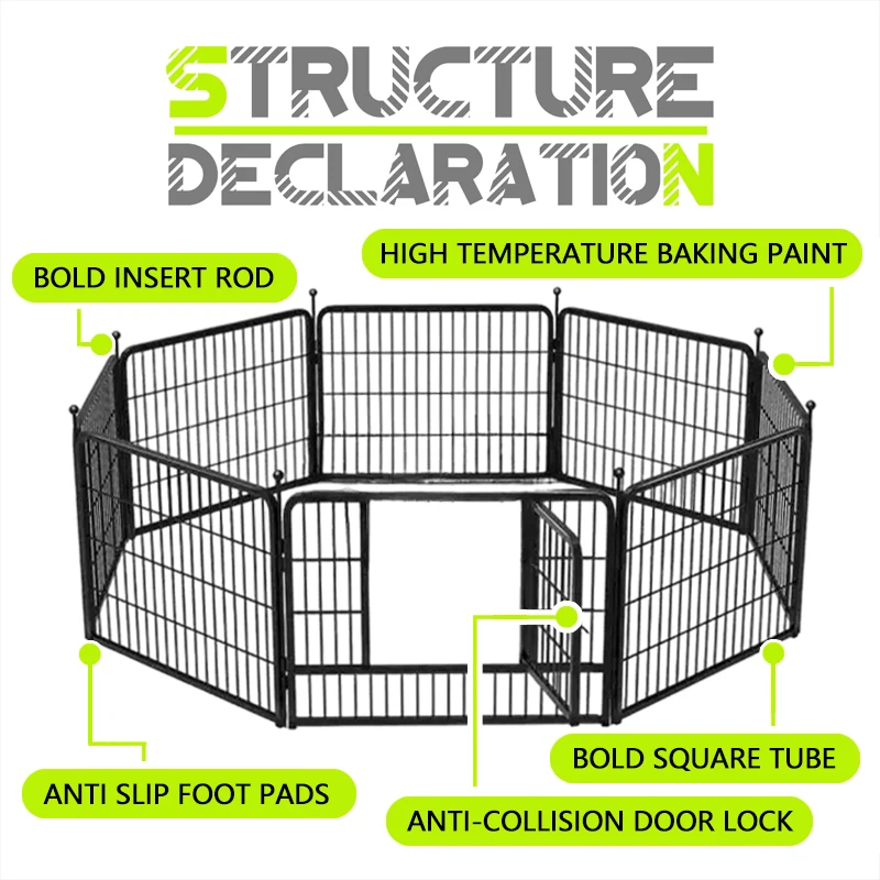 Used 8 Panel Outdoor Dog Run Kennels Indoor Dog Runs Fence Enclosure