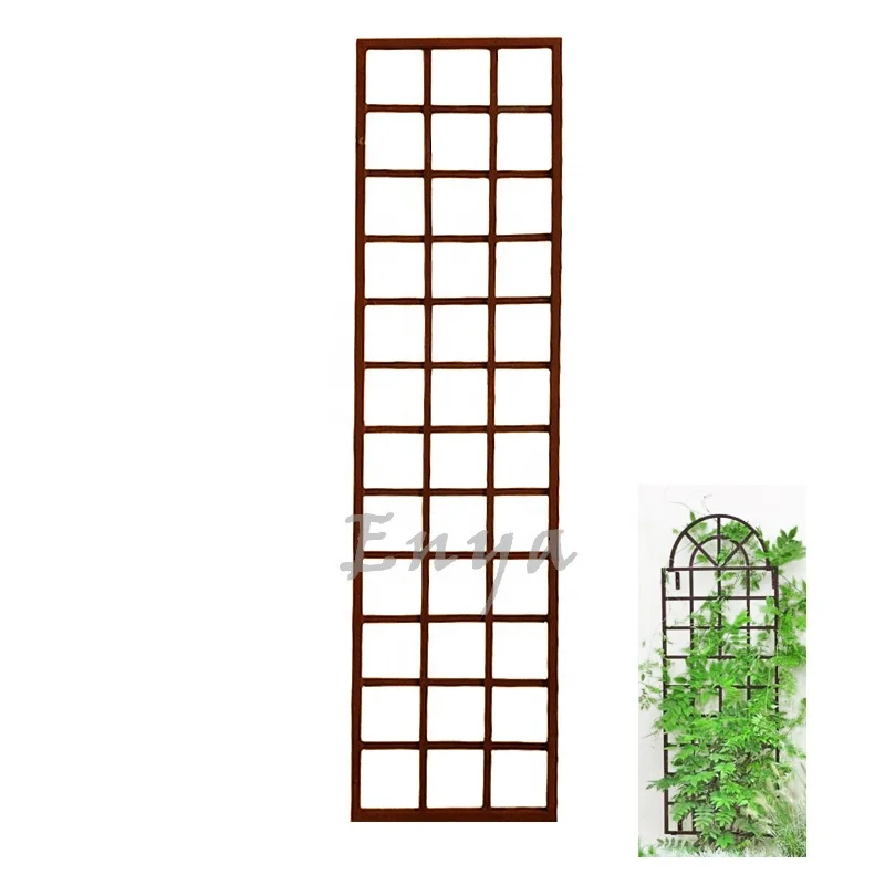 Elegant Handmade Wrought Iron Garden Trellis Tall For Climbing And