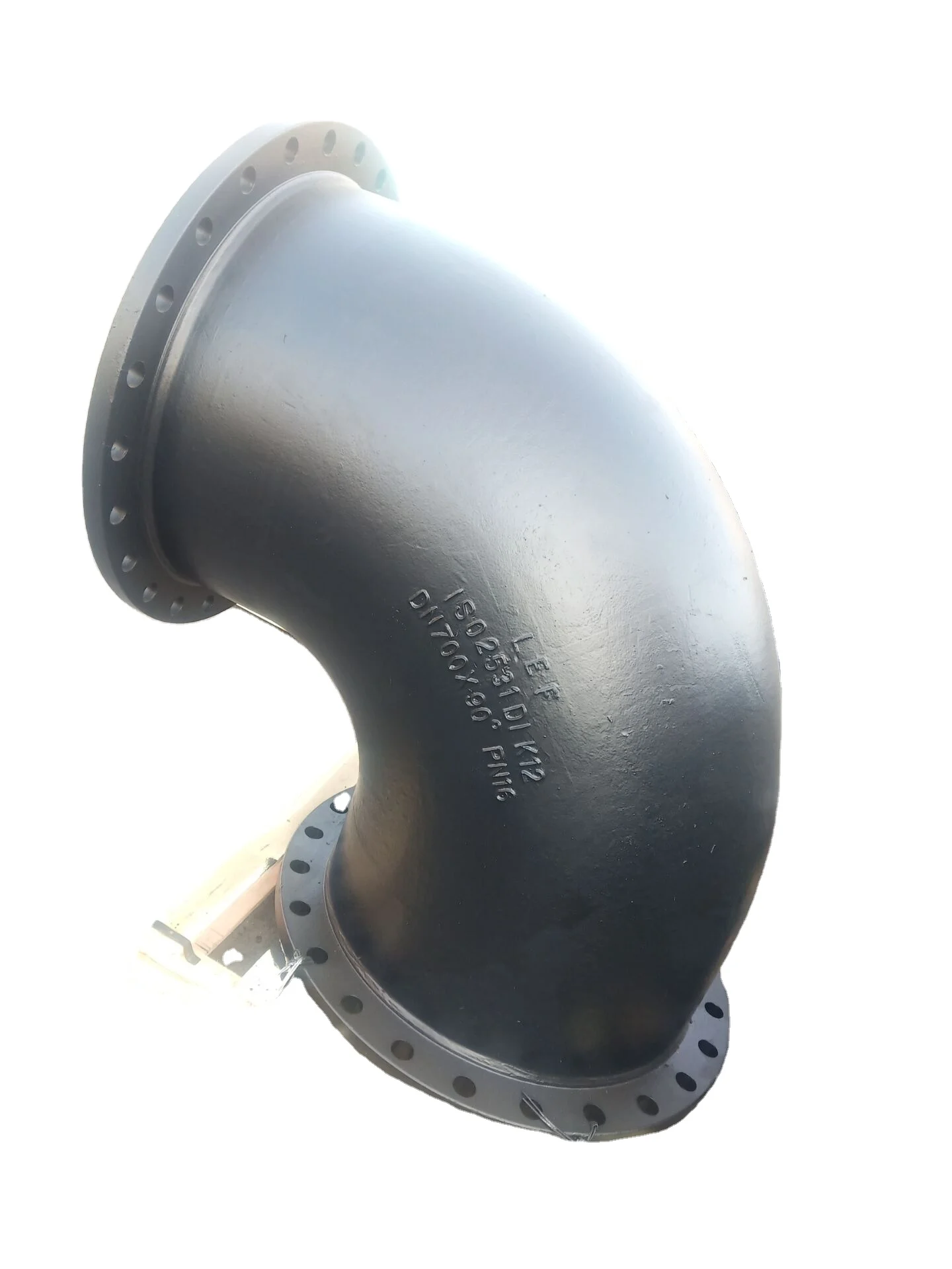 工厂iso2531 en545 bs en598双弯头三通球墨铸铁法兰管件