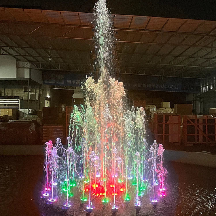 Customized Colorful Dancing Music Water Fountain African Style Metal Floating Pond Fountain
