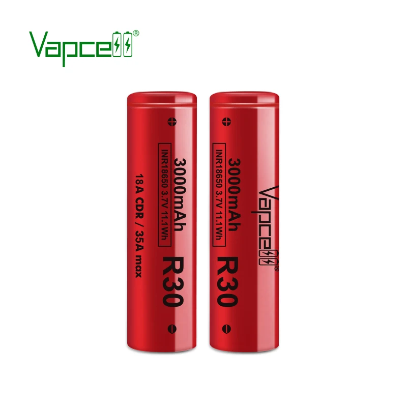 vapcell 3.7v inr18650 r30 Lithium Battery 3000mah 18a 6c Magnification Cell Charge L-ion Cylindrical Battery pk 18650 hg2