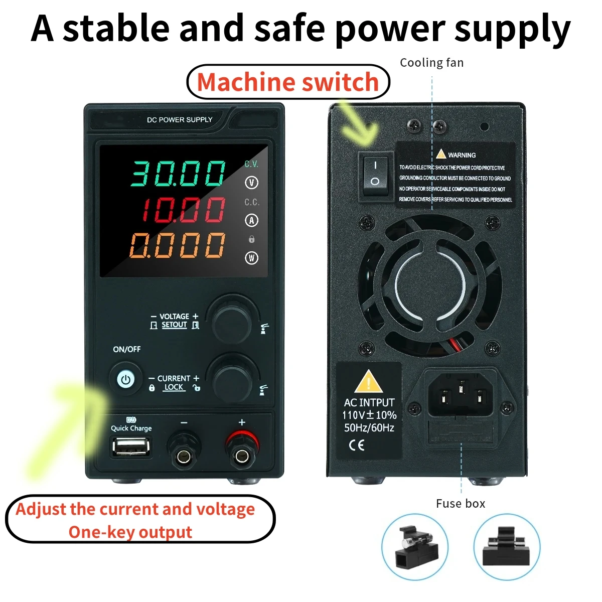 MYAMI MY-K3010MF - 30V 10A Digital DC Power Supply for Repair