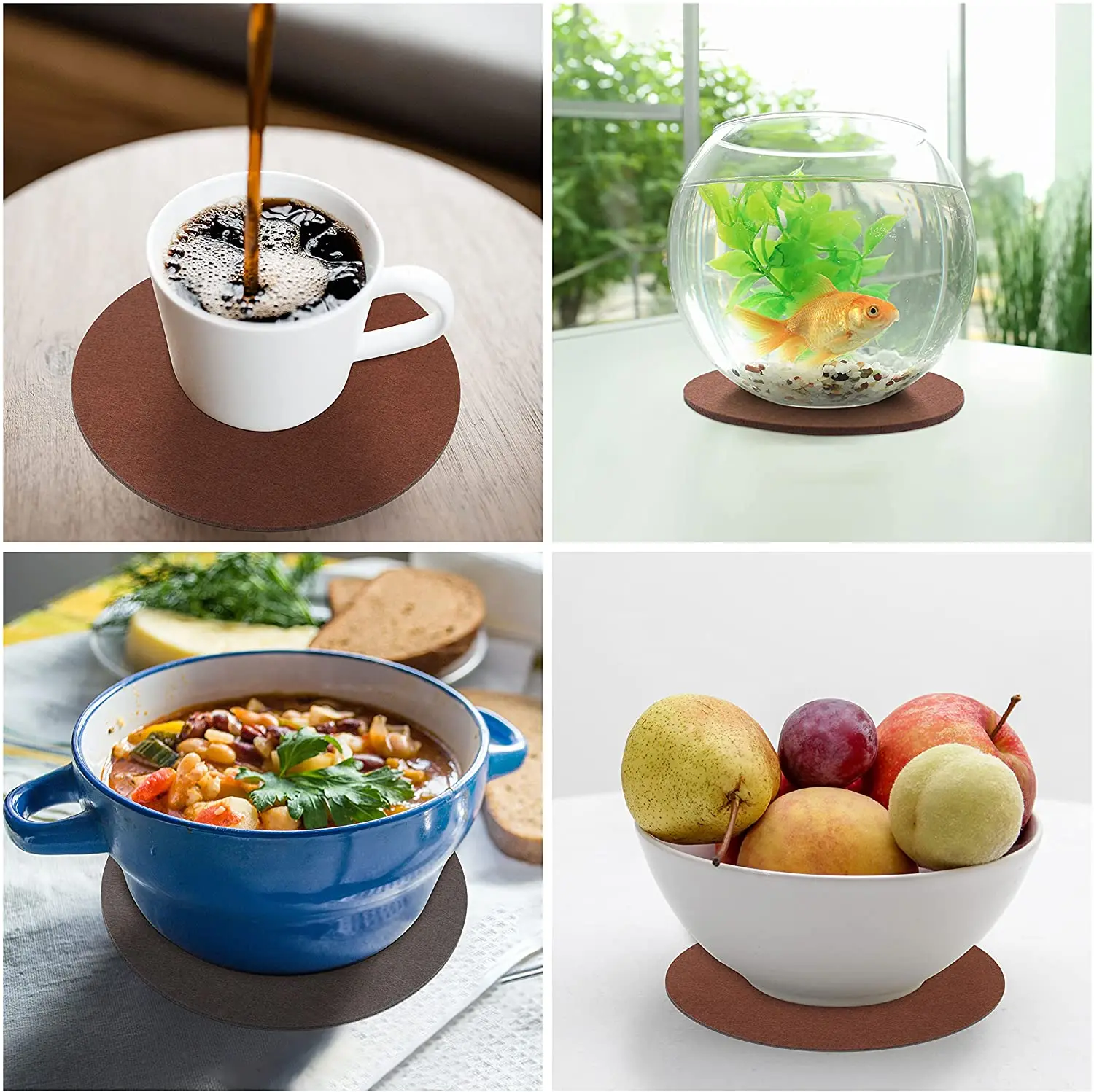 Reusable Felt Plant Saucer Mat Absorbent Saucer Plant Bowl Flower Board Pot  Saucer for Garden Yard Pot Mat DIY Craft