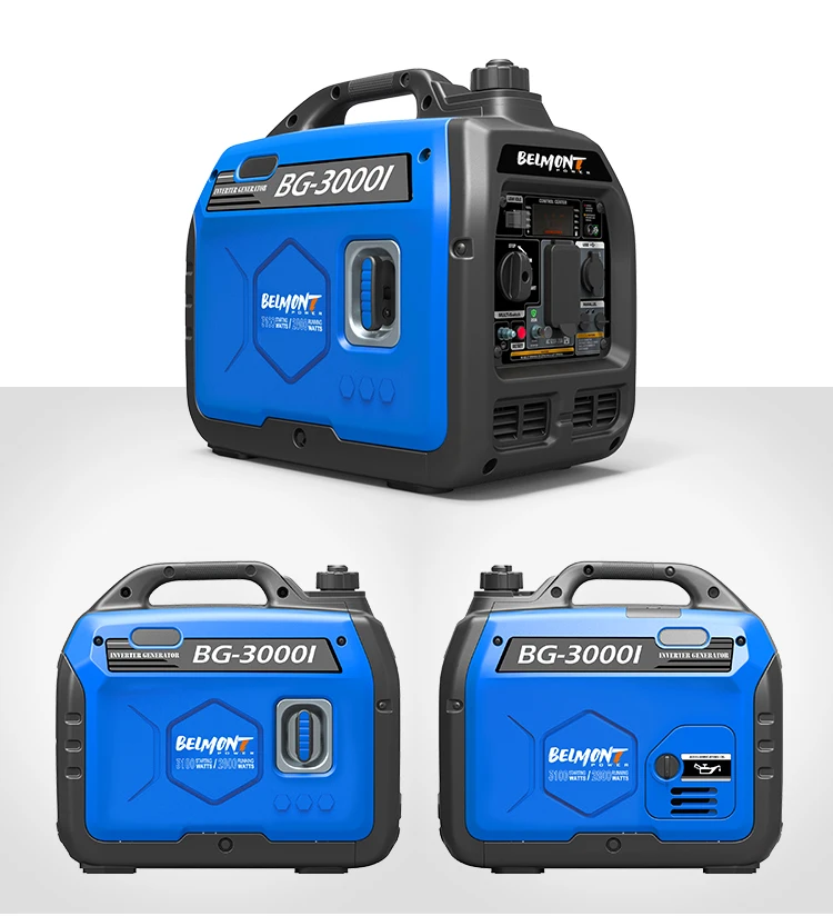 Quiet Small Generator Portable Dc Output 12v 8.3a 3kw Petrol Generator