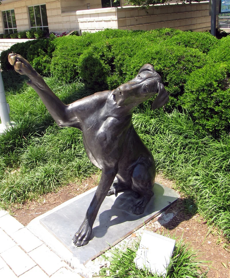 モダンアートガーデンデコレーションデンマーク動物金属彫刻等身