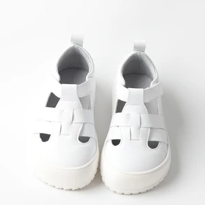 Babyhappy Zero-drop Non-slip Rubber Soles Fancy Leather Shoes Wholesale Kids Sandals