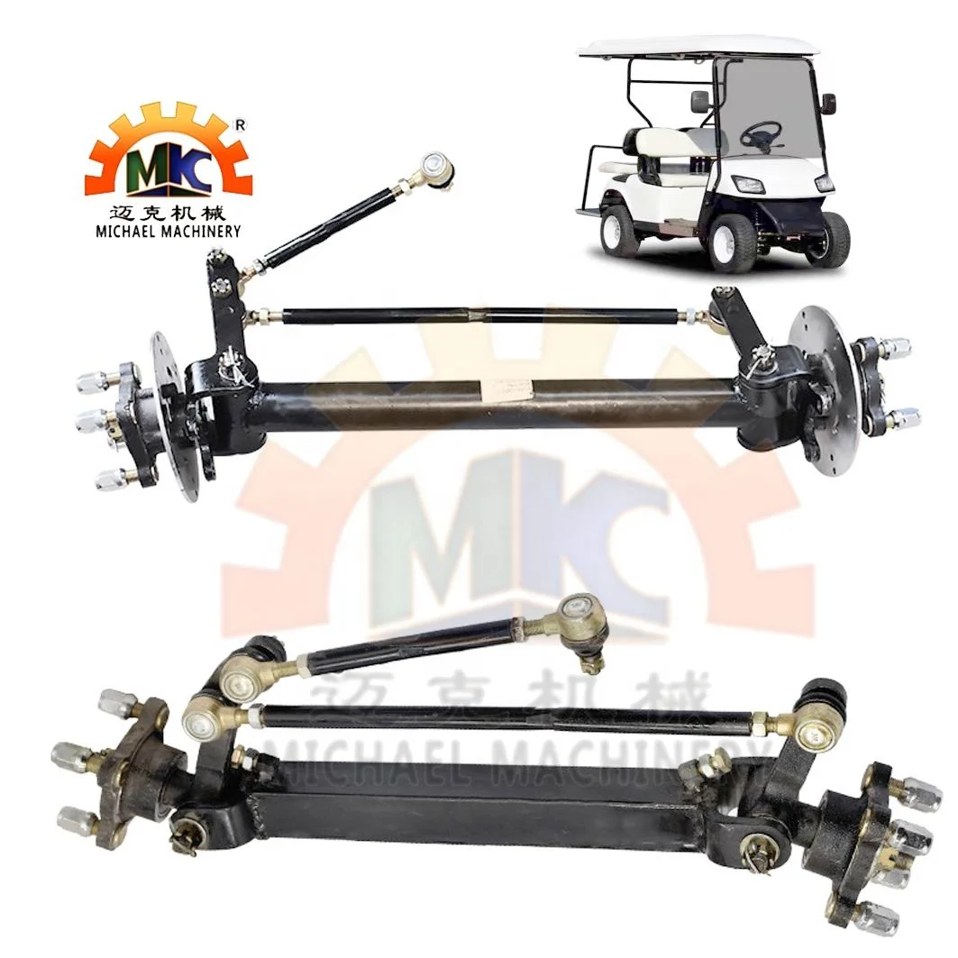 PCD 4x100 4x114 Steel Front Small Wheel Steer Axles for Electric Trucks Golf Carts Buggies