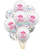 White with pink star confetti