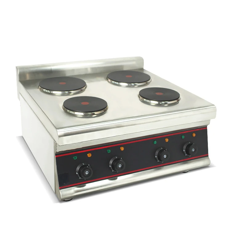 High Quality Commercial Counter Top Electric 4 Burner Hot Plate Cooker