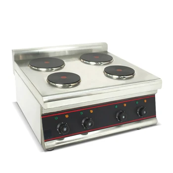 High Quality Commercial Counter Top Electric 4 Burner Hot Plate Cooker Multifunction Kitchen Cooking Stove For Restaurant Hotel