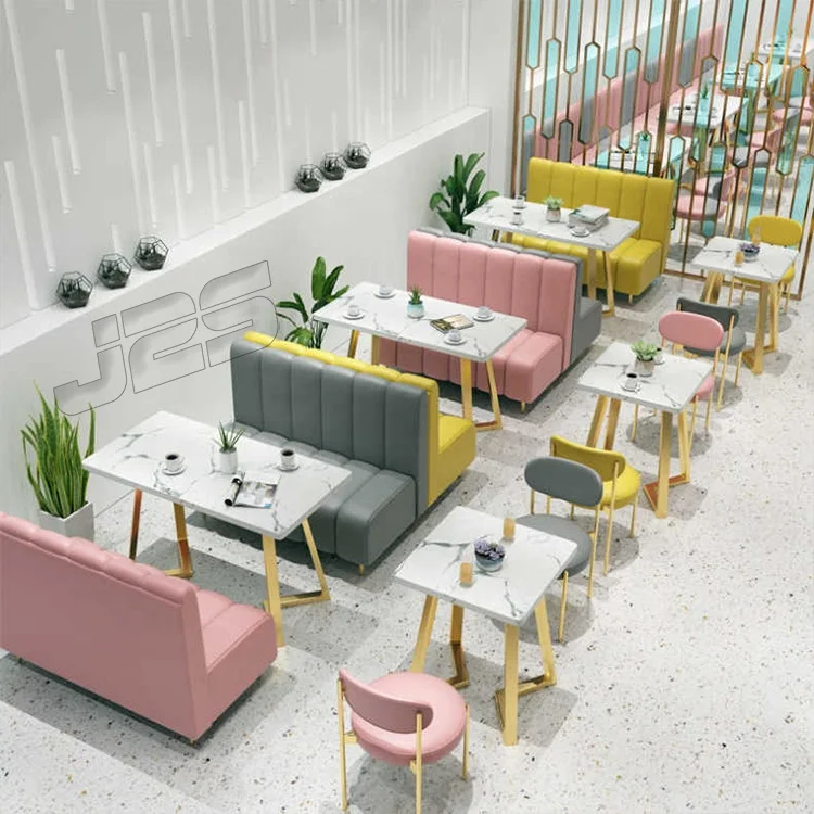 Table and Chair Combination Western Modern Restaurant Booth Seating Furniture