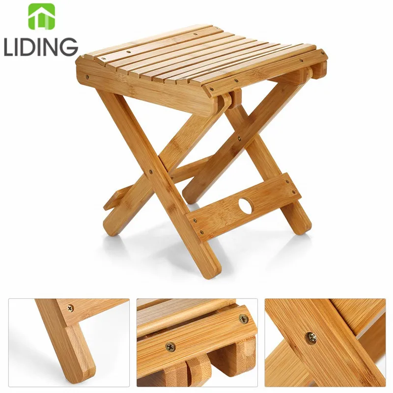 
Складной стул из натурального бамбука, мини-стул из бамбука, складной стул для дома 