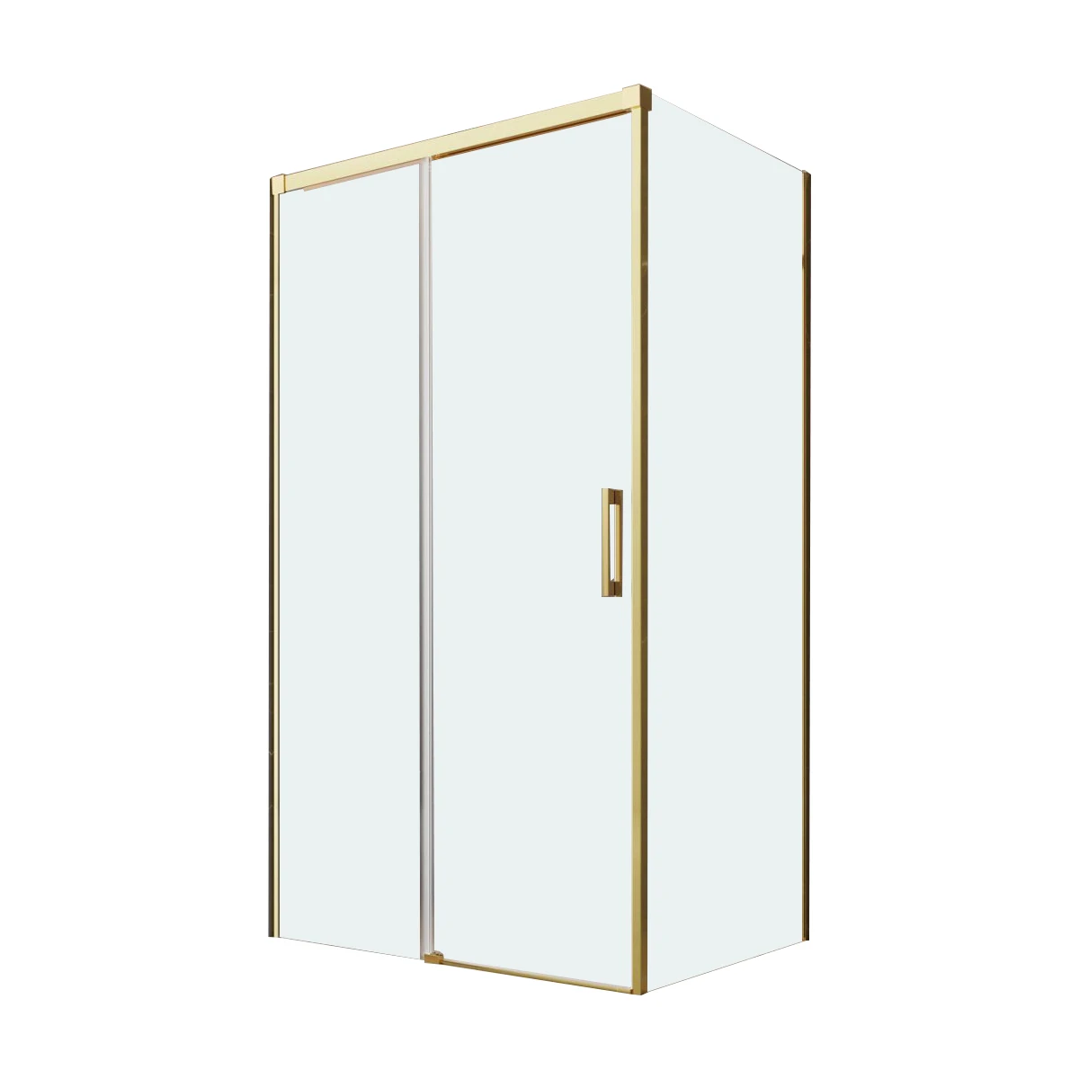 Modern Golden Raindrop Shower Partition Sliding Door 6mm Tempered Glass with Aluminium Frame for Bathroom or Hotel