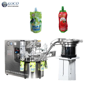 KOCO Fully Automatic Multi-head Juice Filling Machine with Suction Bag Capping and Vertical Bag Filler