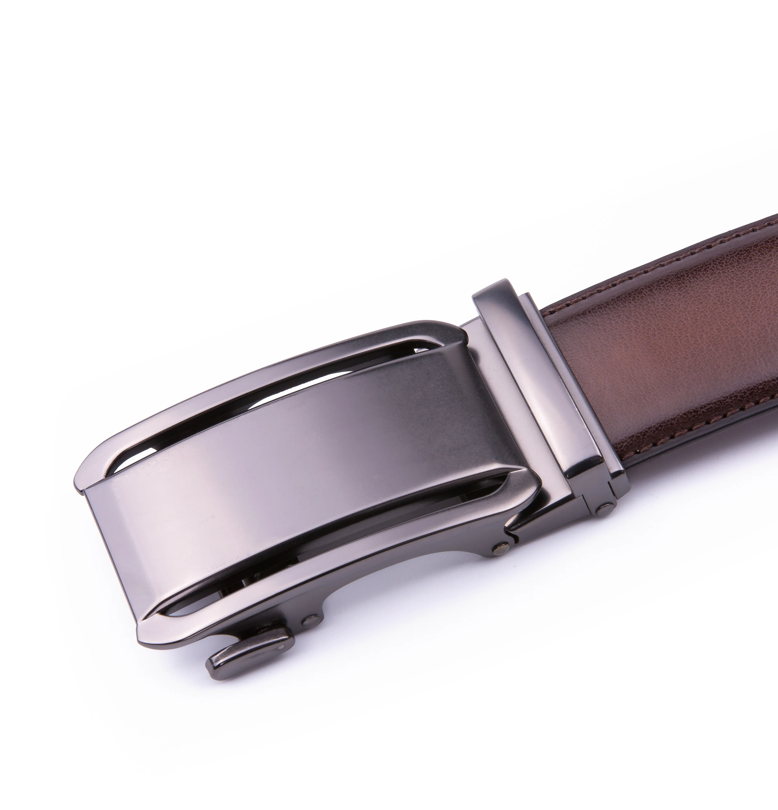 Alfa Adjustable Automatic Ratchet Buckle Belt Men Leather - Buy ...