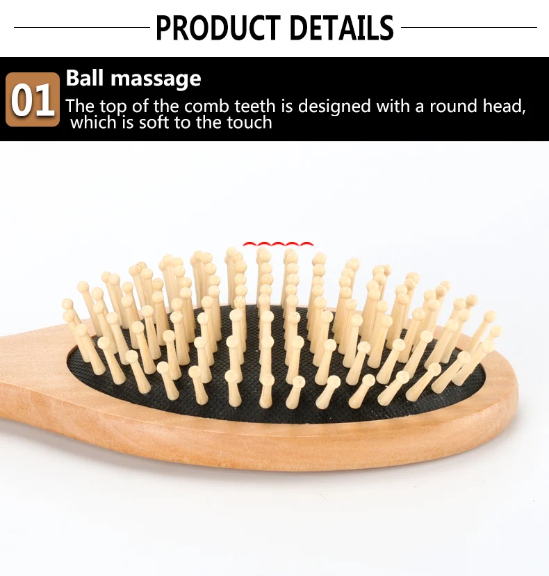 Abeis Mini Portable Dense Comb Teeth Ball Massage Eco-friendly  Smooth Hair Airbag Message Comb