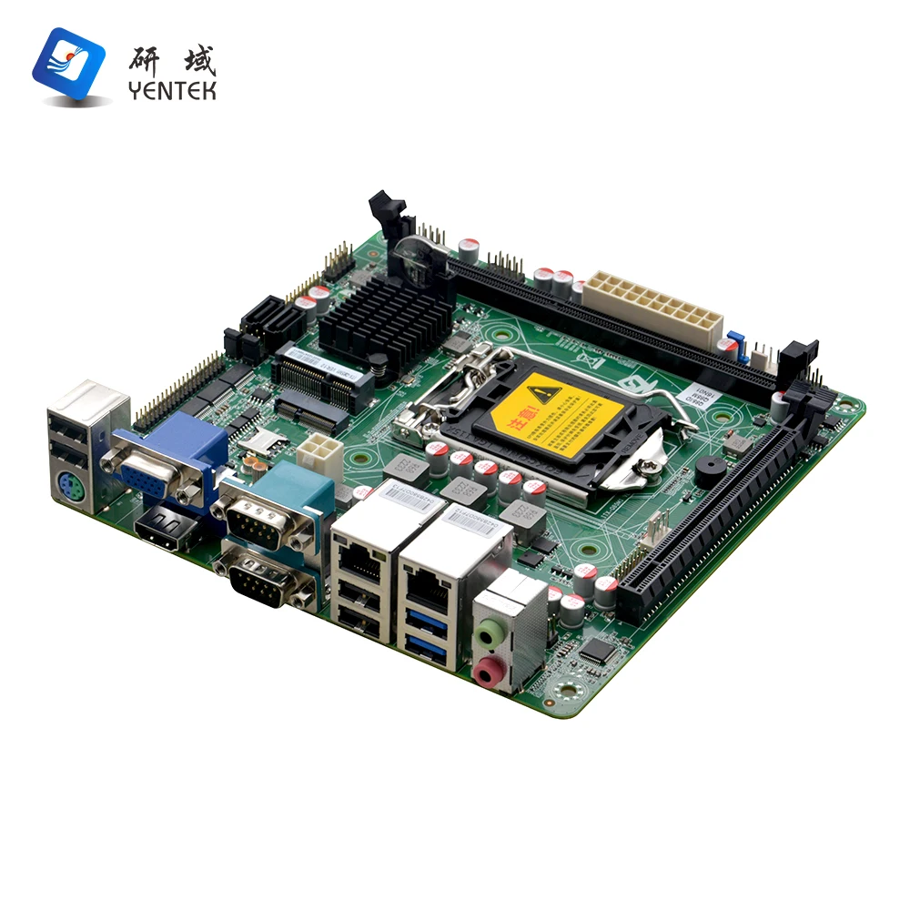 6 COM RS232 RS485 2 RJ45 LAN LGA1150 Intel Core I3 I5 I7 4th Gen 4K Industrial Mini ITX Motherboard for ATM POS Kiosk