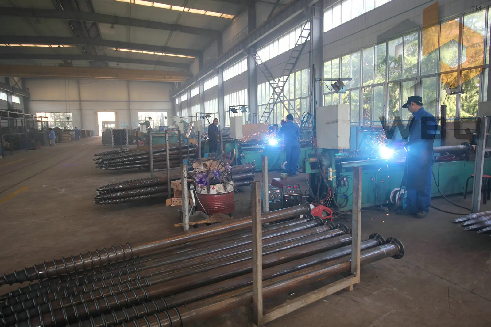 Ground Screw Installation Driven Pile Machine Earth Anchor Screw