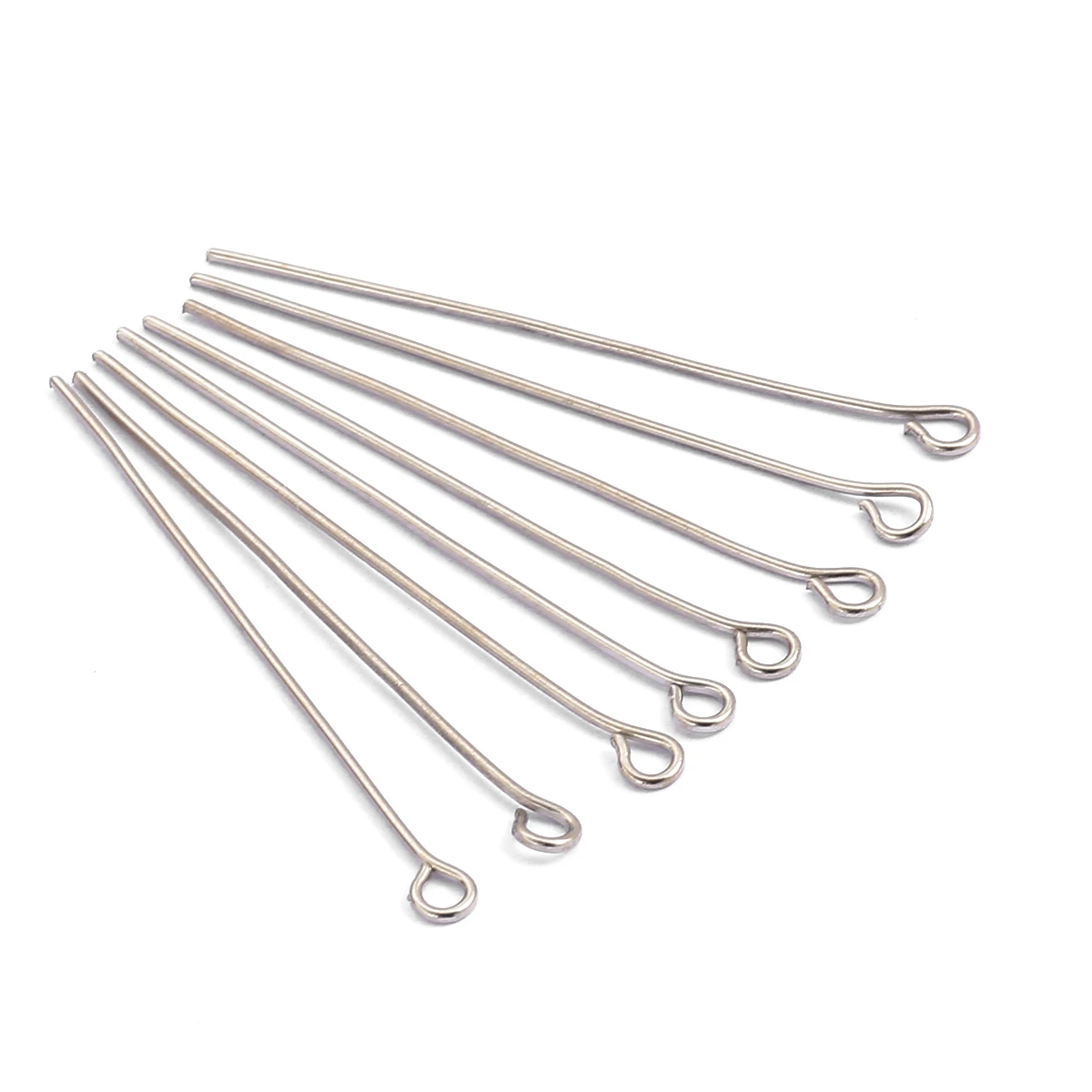 16/20/24/30/35/40/45/50mm 200pcs metal eye pins needles