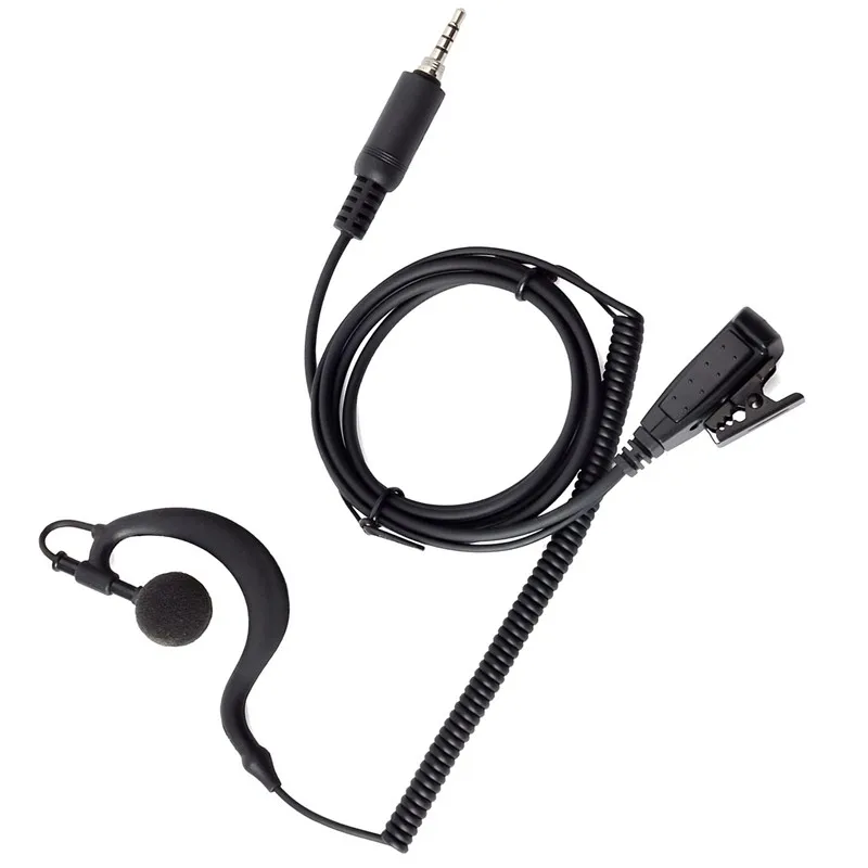 G Shape Earpiece Headset With Built-in Line Mic Ptt(push To Talk) Ear ...