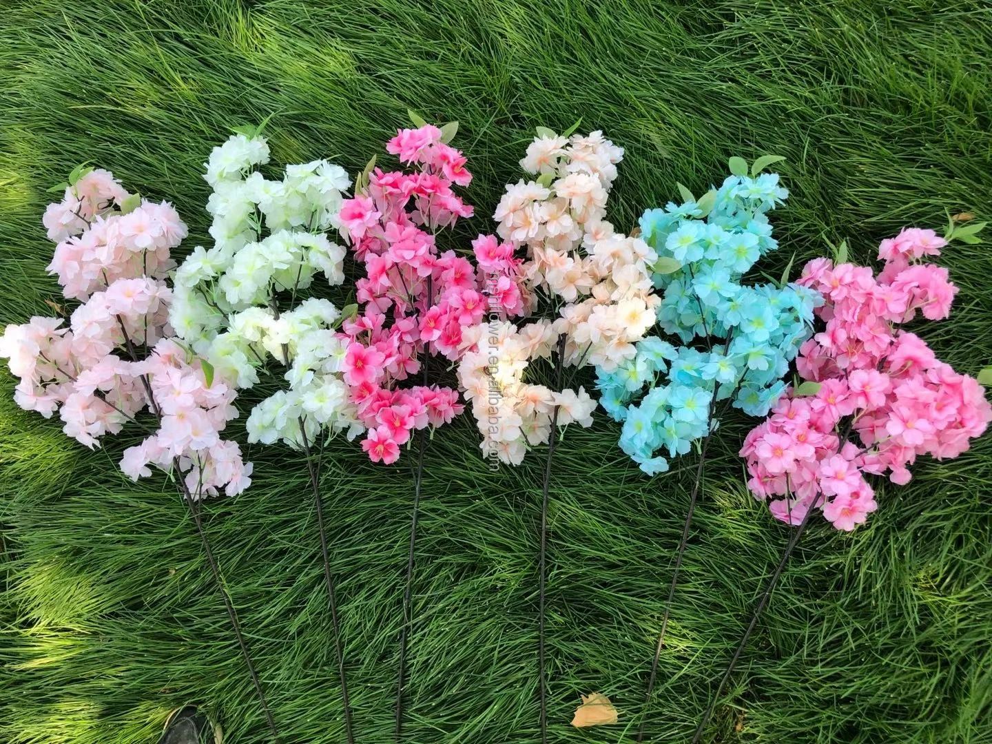 T73 New Artificial Cherry Blossom Flower Pink Cherry Blossom Tree 1.2m