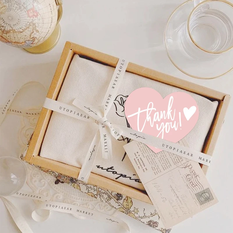 Personalized Luxury Heart Shape Greeting Card Paper Card Printing Custom Logo Business Gifts Thank You Card