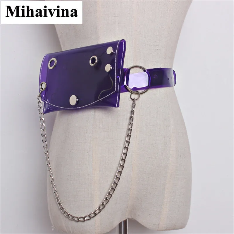 clear neon fanny pack