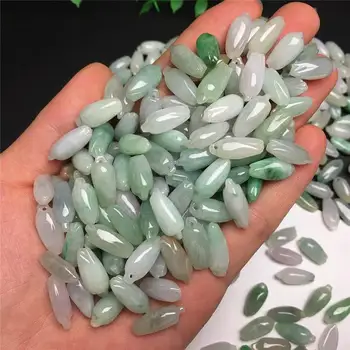 Natural Type A Burma Jadeite Lily Pendant Charm Green Jadeite Multi Colors Jadeite Lily Flower Loose Bead For DIY Jewelry Making