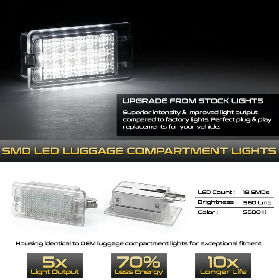 LED Luggage Compartment Light for Kia and PEUGEOT Cars
