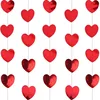 Guirlande coeur rouge miroir de 2 mètres
