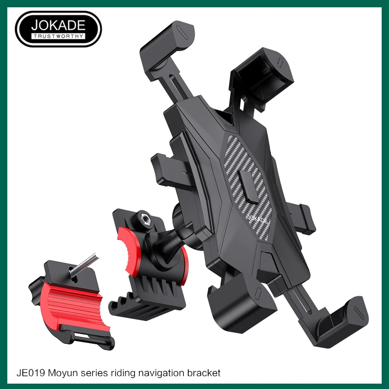 JOKADE Universal Bike Handlebar Mount Adjustable Bicycle Cycle Phone Holder Shockproof Bike Mobile Phone Holder for Motorcycle
