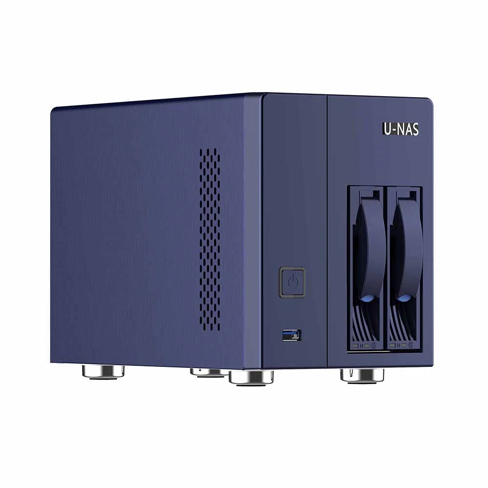 Sale Intel Celeron J4125 CPU 4*2.5GBE NS-202 NFS Network Data Cloud Disk Station 2 Bay Chassis NAS Tower Server Storage Server