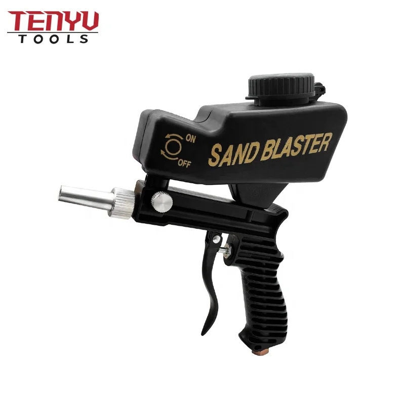 Small Gravity Feed Sandblaster Gun Soda Air Electric Sandblasting Gun