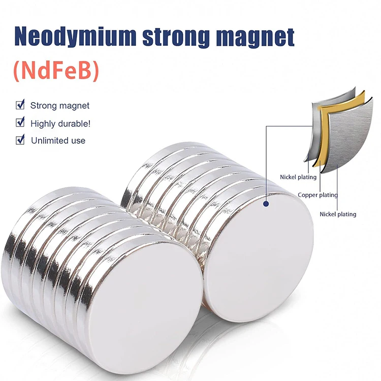 Strong Round Magnets High Performance N35 N52 Thin Magnetic Neodymium Coin Round 5x2 12x5 9x3mm 12x3 Disc Magnets