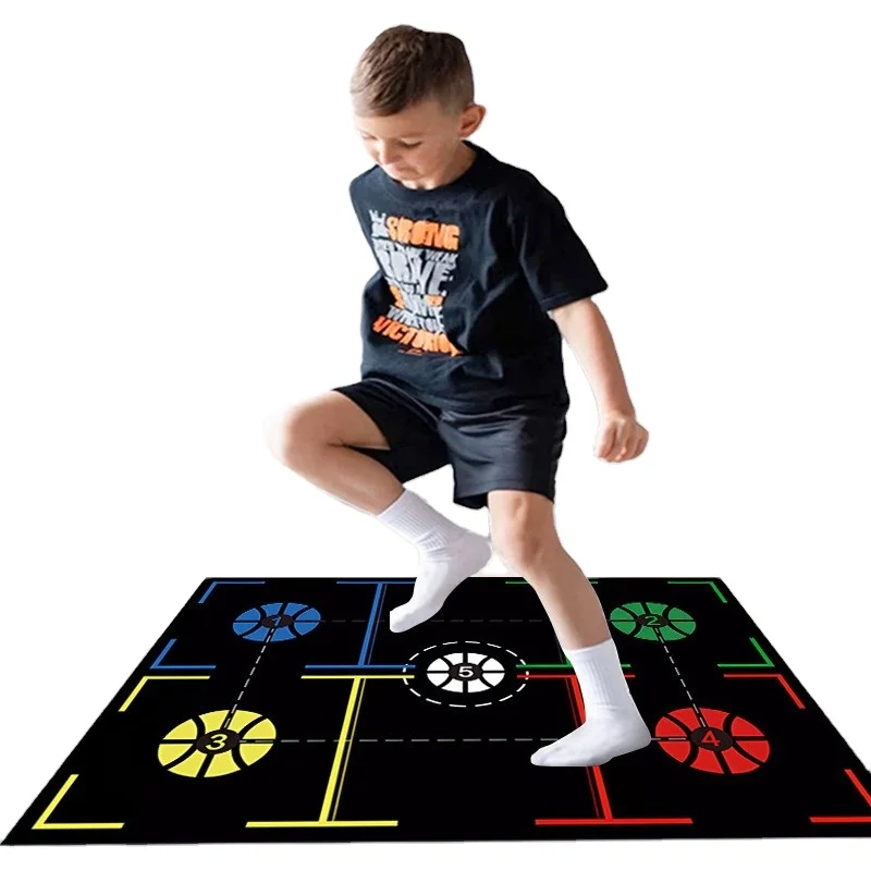 Tapis D'Entraînement Footstep – 90x60cm, Antidérapant, Avec Chaussettes, Pour Améliorer Le Contrôle Du Ballon