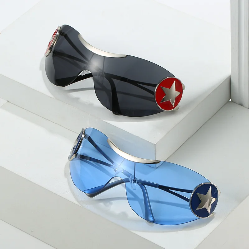 STORY XY9372 Frameless Luxury Sun Glasses - Oversized