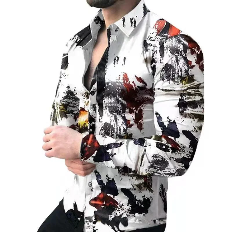 Camisa Ajustada Con Estampado Personalizado Para Hombre,Ropa De Calle  Masculina De Manga Larga,Estilo Hip Hop,Casual - Buy Camisa De Los Hombres, Hombres Camiseta,Hipster Camiseta Product on 