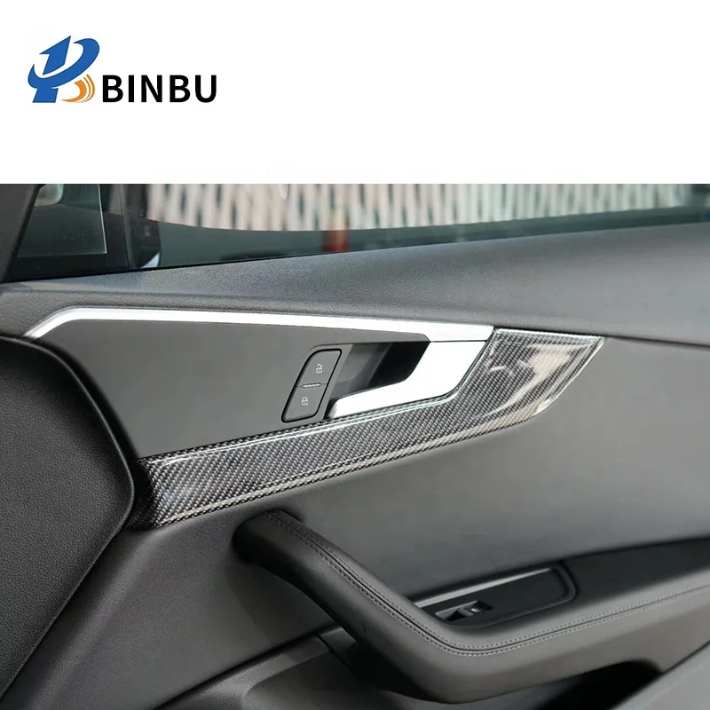 For Audi A4 A5 17-21 ABS Red Carbon Fiber Car Interior Decoration Full Set  Trim
