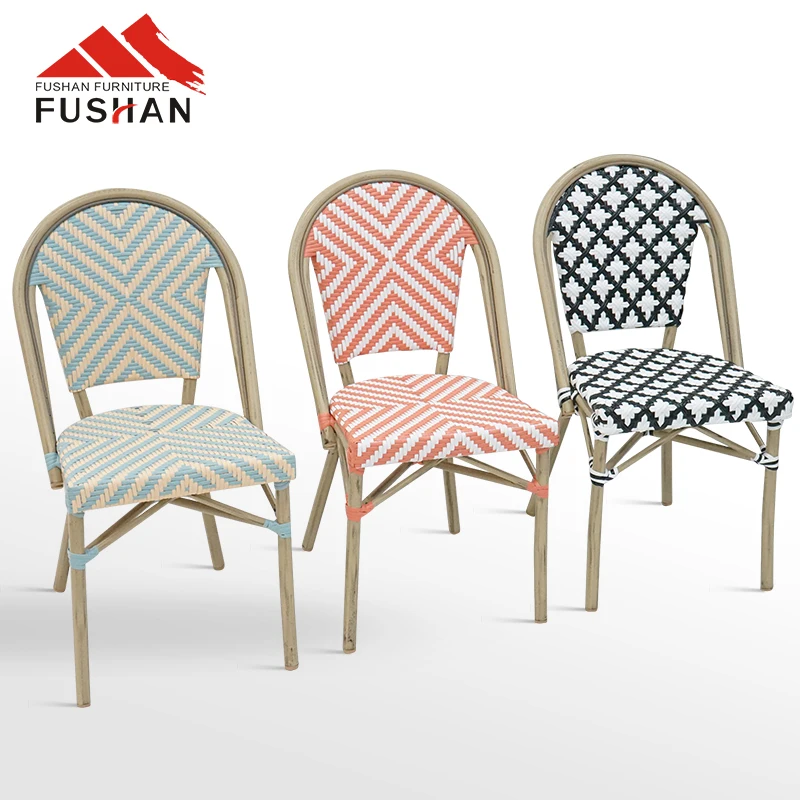 2022 Outdoor Furniture Garden Set  Bistro Chairs  PE Rattan outdoor restaurant Chair