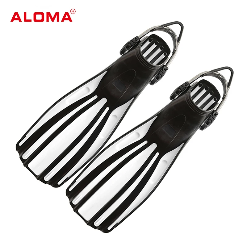 Aloma Custom Colourful new arrival professional diver free diving TPR profesional diving long Fins for Adults