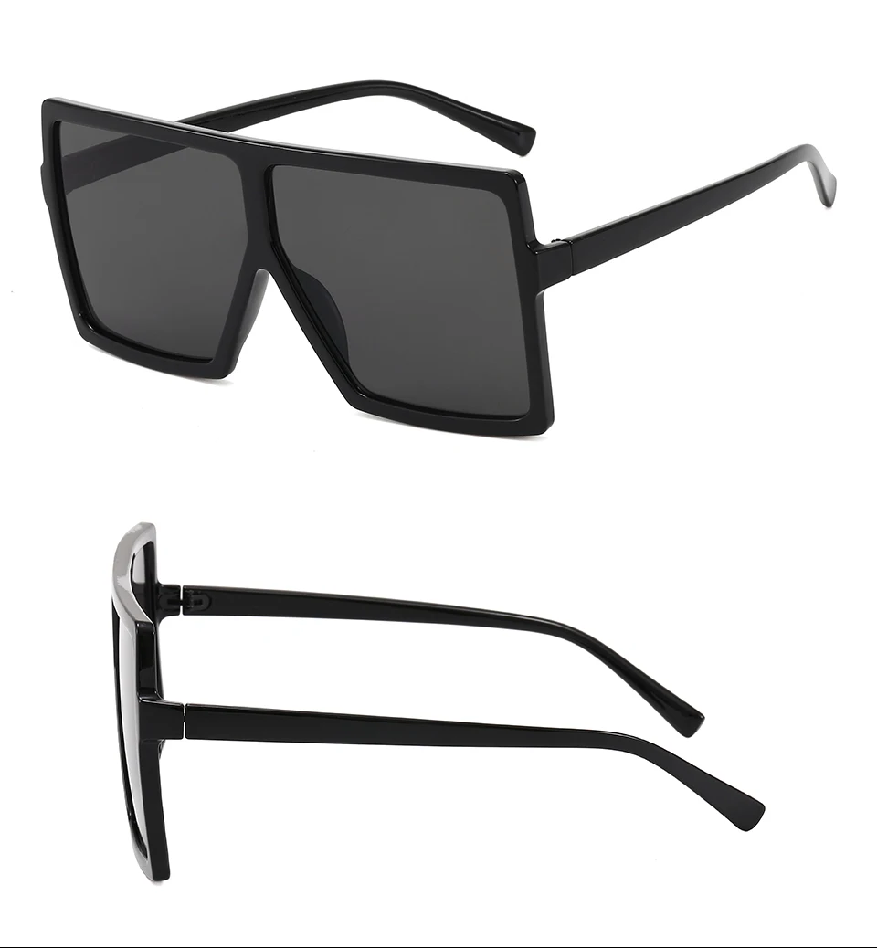 2022 Hot Sell Square Frame Oversized Sunglasses Fashion Custom Logo