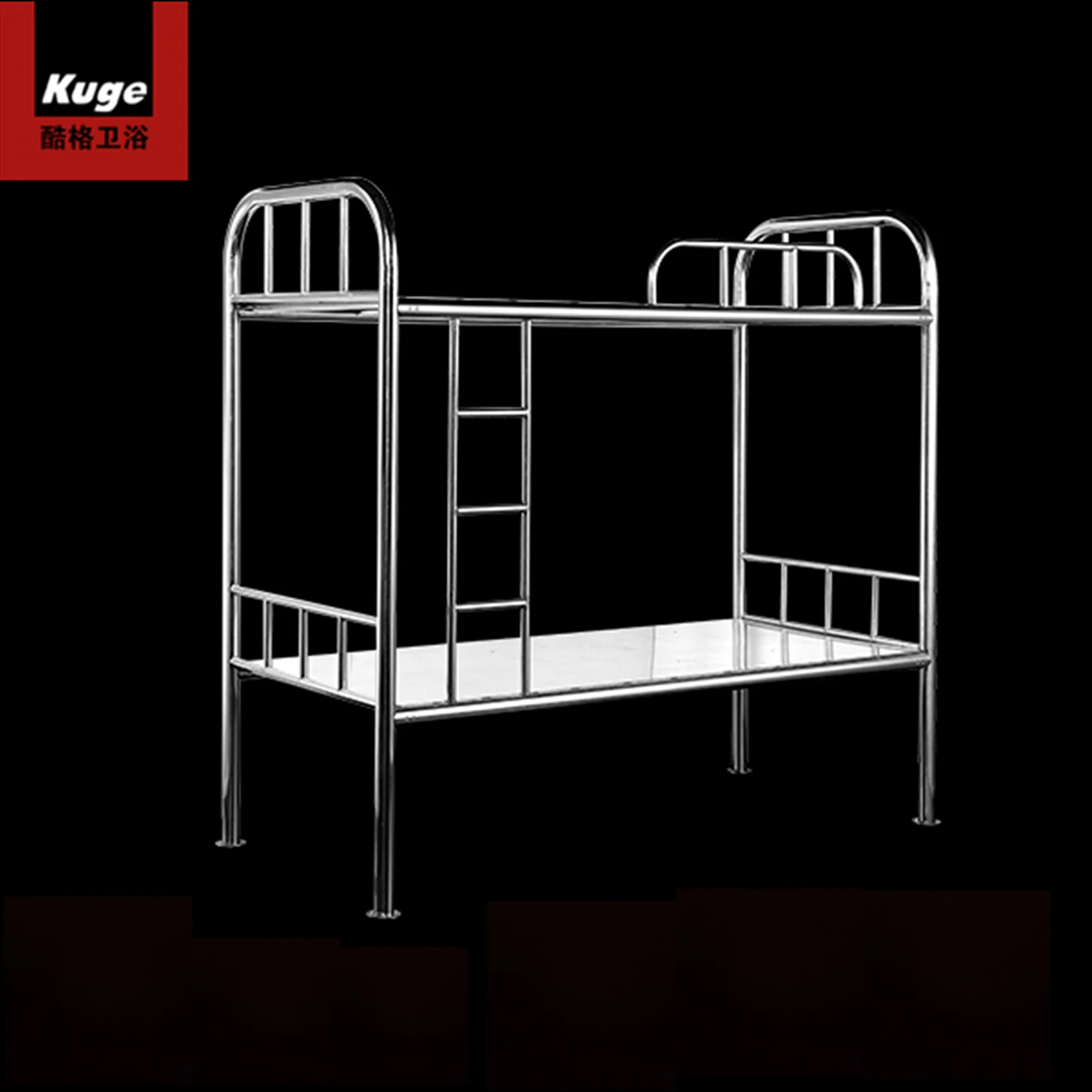 Stainless Steel Double Decker Prison Bunk Bed Strong Structure Double