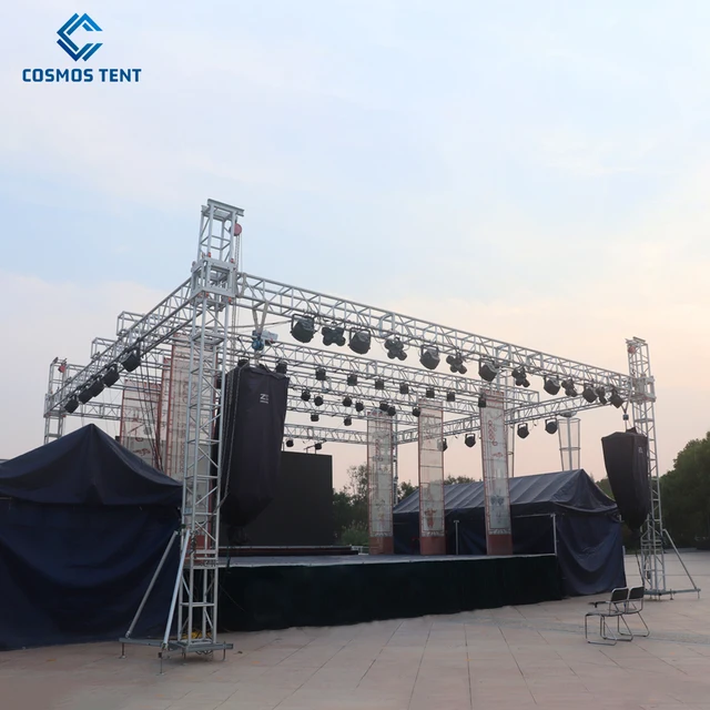 Outdoor Concert Aluminum Frame Roof Box Truss System Aluminum Lighting Stage Truss