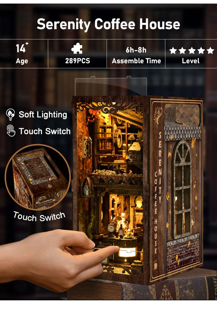 Serenity Cafe House DIY Book Nook Kit