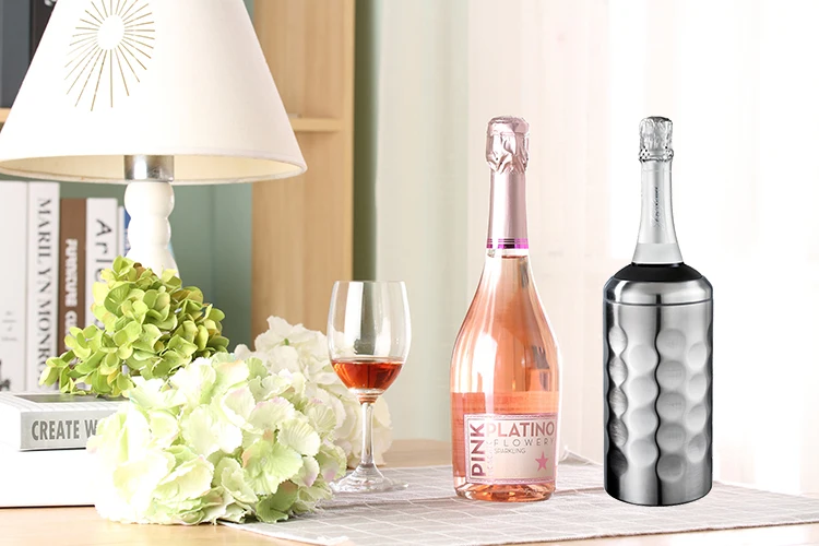 Double-Walled Stainless Steel Wine Bottle Chiller – Portable Insulator Sleeve For Champagne, Wine & Sparkling Drinks (Hot & Cold) - View #9