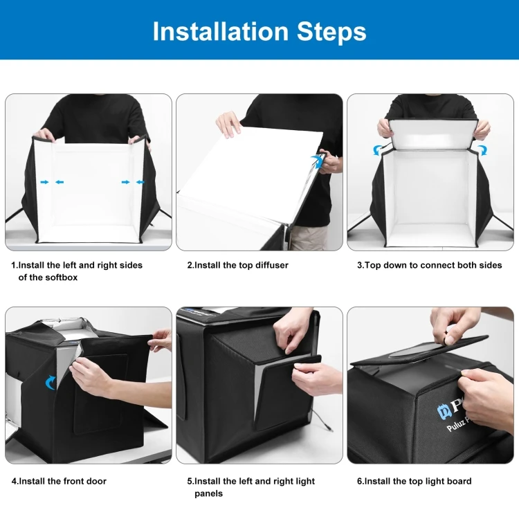 PULUZ 40cm Soft Box Lighting Kit for Photography Photo Lighting Box